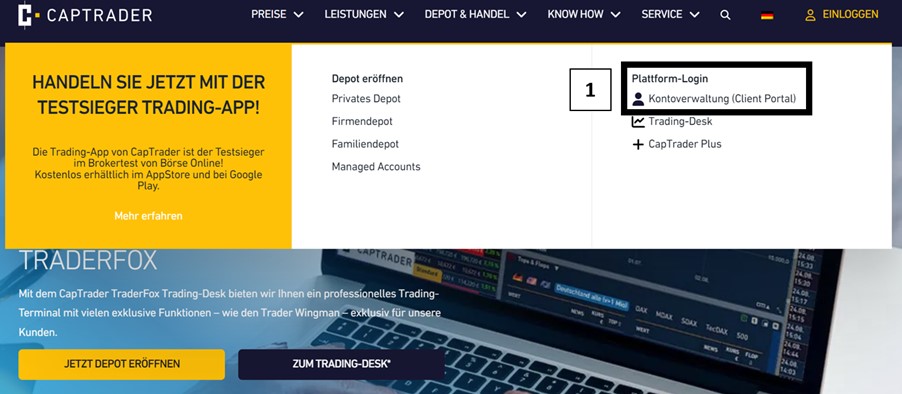 Bild von Captrader im Firmendepot Vergleich zum besparen von ETF