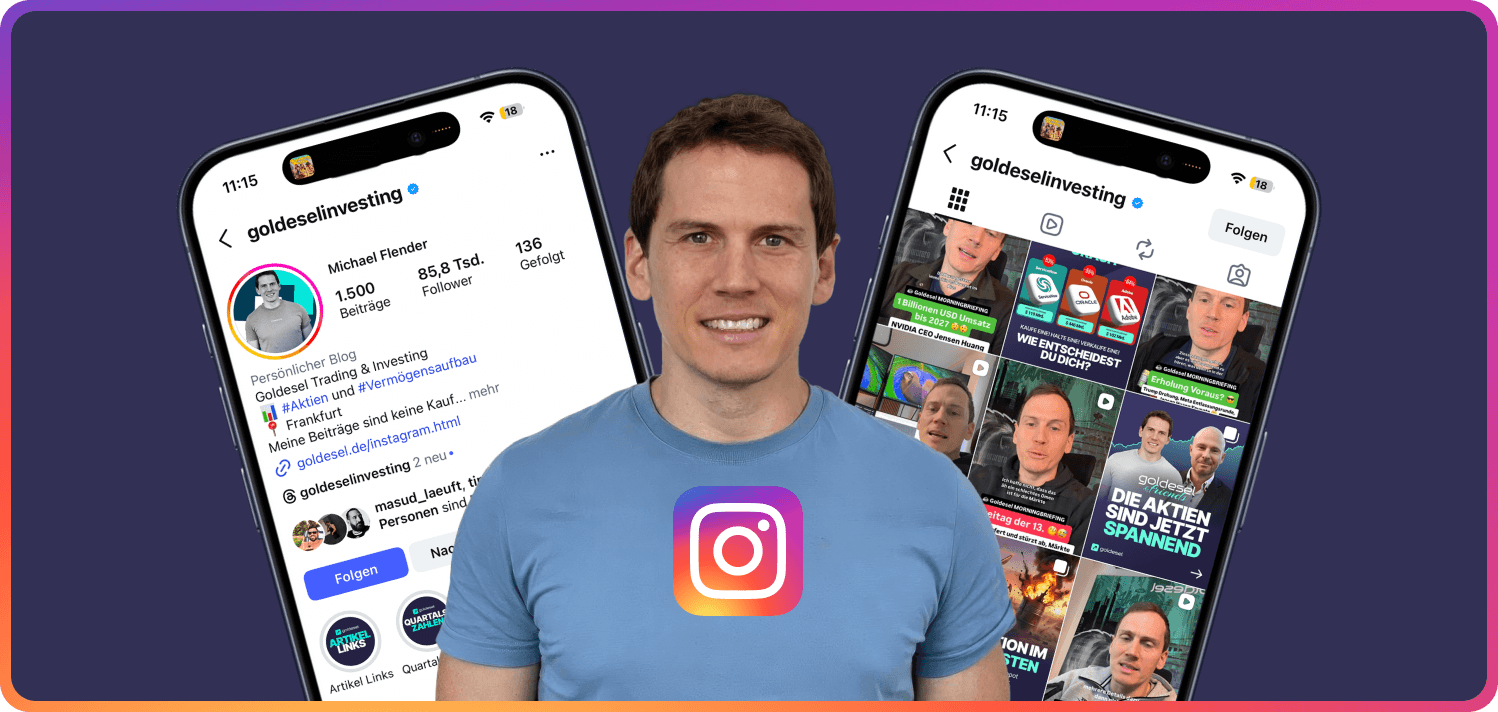 Goldesel auf Instagram @goldeselinvesting – Profil, Reels und Börsen-Community